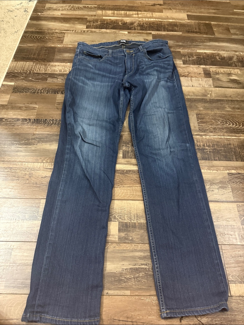 PAIGE Men's Blue Straight-Leg Jeans